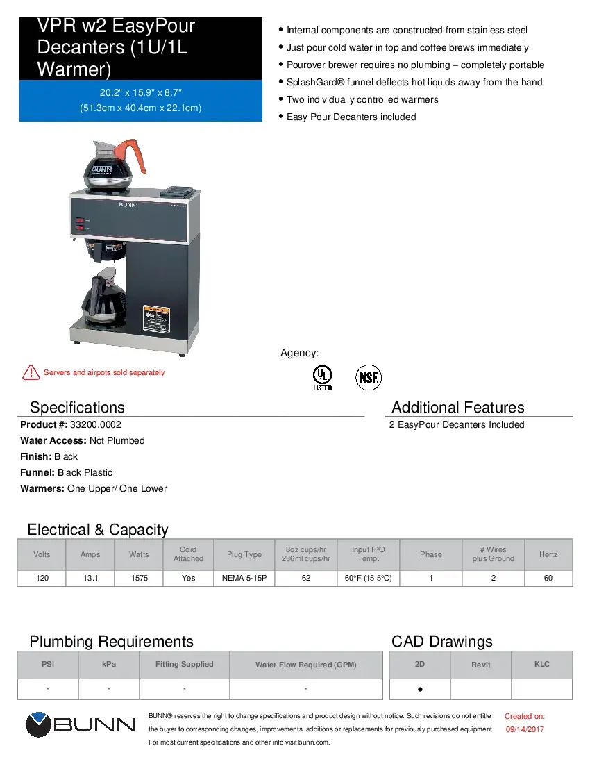 bunn-33200-0002-coffee-brewer-for-decanters-3-8-gallon-per-hour-specsheet-260719xnae0s.pdf