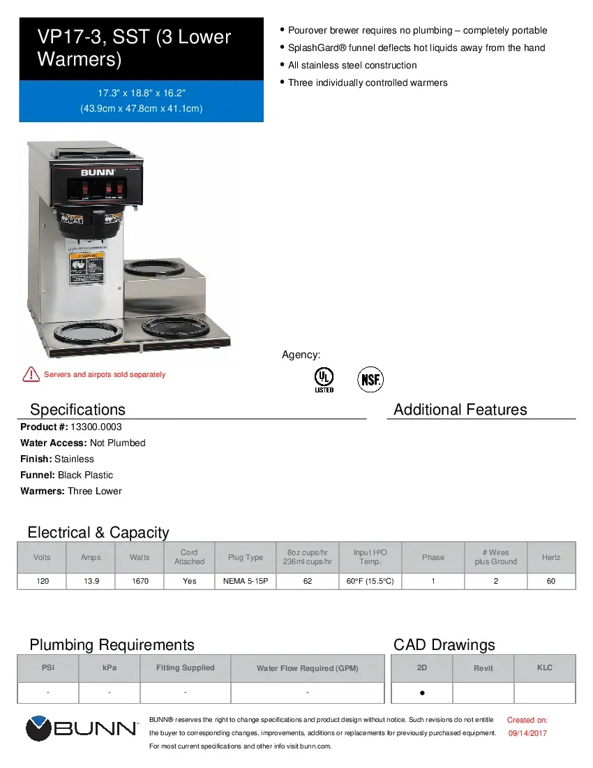 bunn-13300-0003-coffee-brewer-for-decanters-3-8-gallon-per-hour-specsheet-260719y1ib88.pdf