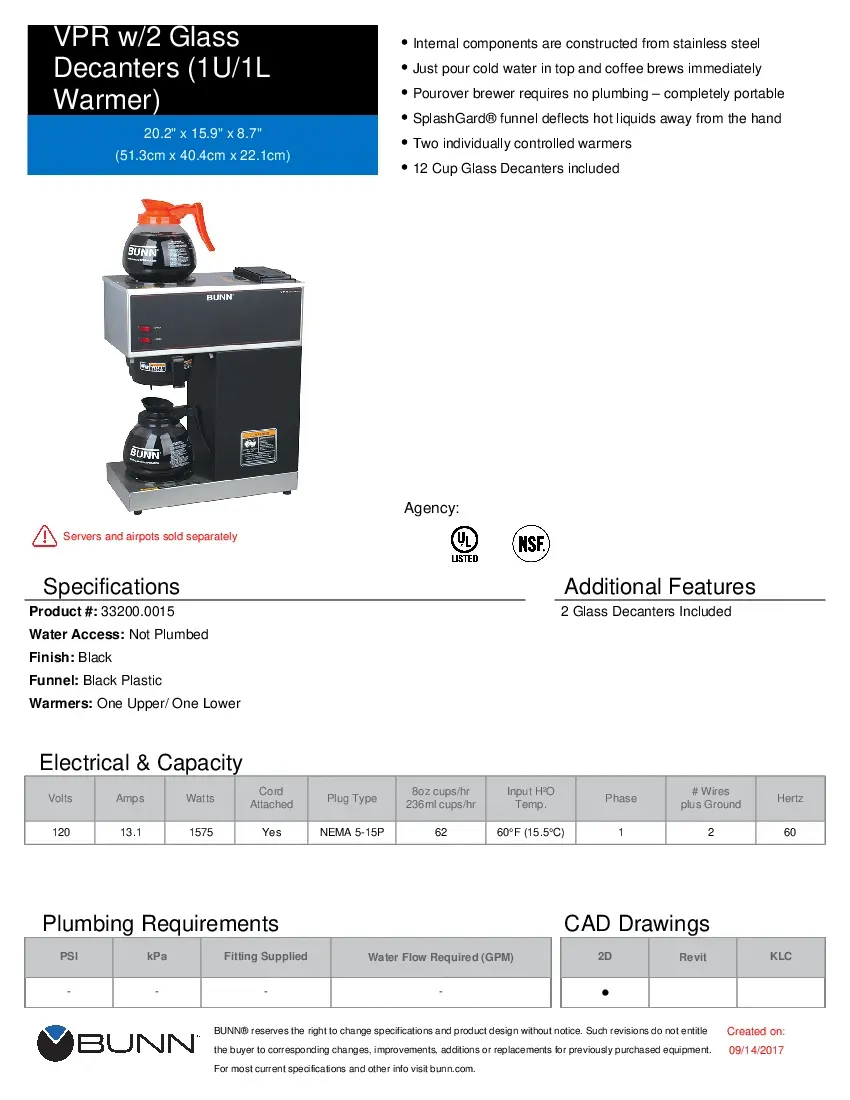 bunn-33200-0015-coffee-brewer-for-decanters-3-8-gallon-per-hour-specsheet-260719tiirnq.pdf
