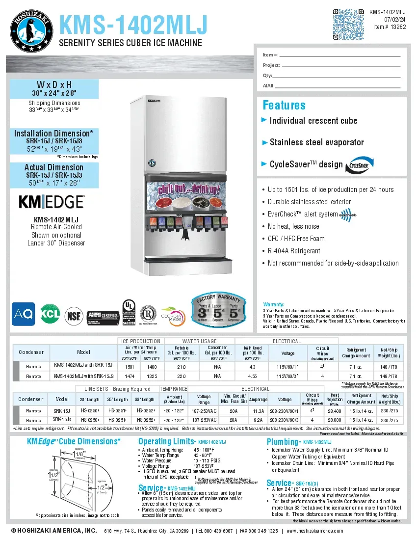 hoshizaki-kms-1402mlj-ice-maker-cube-style-crescent-cube-style-specsheet-2607194oy4bm.pdf