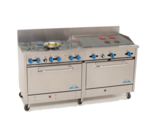 Comstock-Castle , 2F330-3RB, Range, 72" Restaurant, Gas