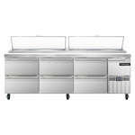 Continental Refrigerator , PA93N-D, Refrigerated Counter, Pizza Prep Table