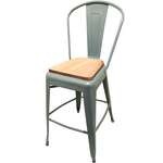 Oak Street , OD-BM-0001-SLV-SEAT, Bar Stool, Outdoor