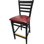 Oak Street , WB101BLK-WINE, Bar Stool, Indoor