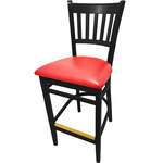 Oak Street , WB102BLK-RED, Bar Stool, Indoor