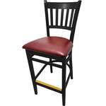 Oak Street , WB102BLK-WINE, Bar Stool, Indoor